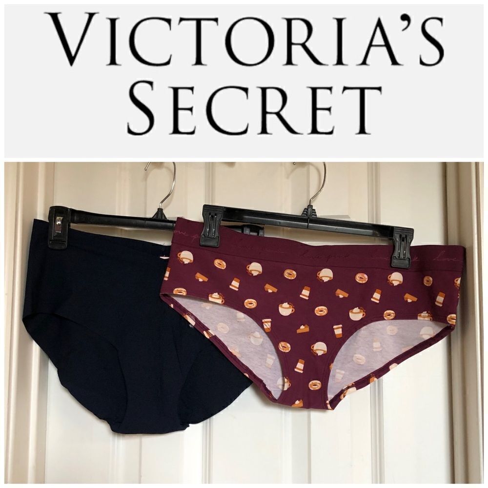VICTORIA’S SECRET NWT - L Sz XXL 2-Pack Panties-Navy Hipster/PINK Bikini Hipster